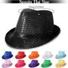 AK TRADING CO. Fashionable Sequin Fedora Party Hat  Unisex Sparkling Accessory for Costumes, Parties, Events & Everyday Style - Royal view 2