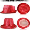 AK TRADING CO. Fashionable Sequin Fedora Party Hat  Unisex Sparkling Accessory for Costumes, Parties, Events & Everyday Style - Royal view 4