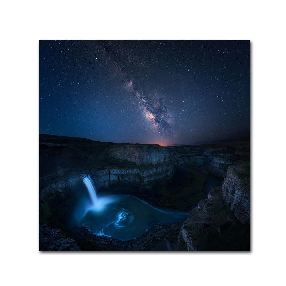 Trademark Fine Art Palouse Waterfall and the Milky Way Wall Dcor