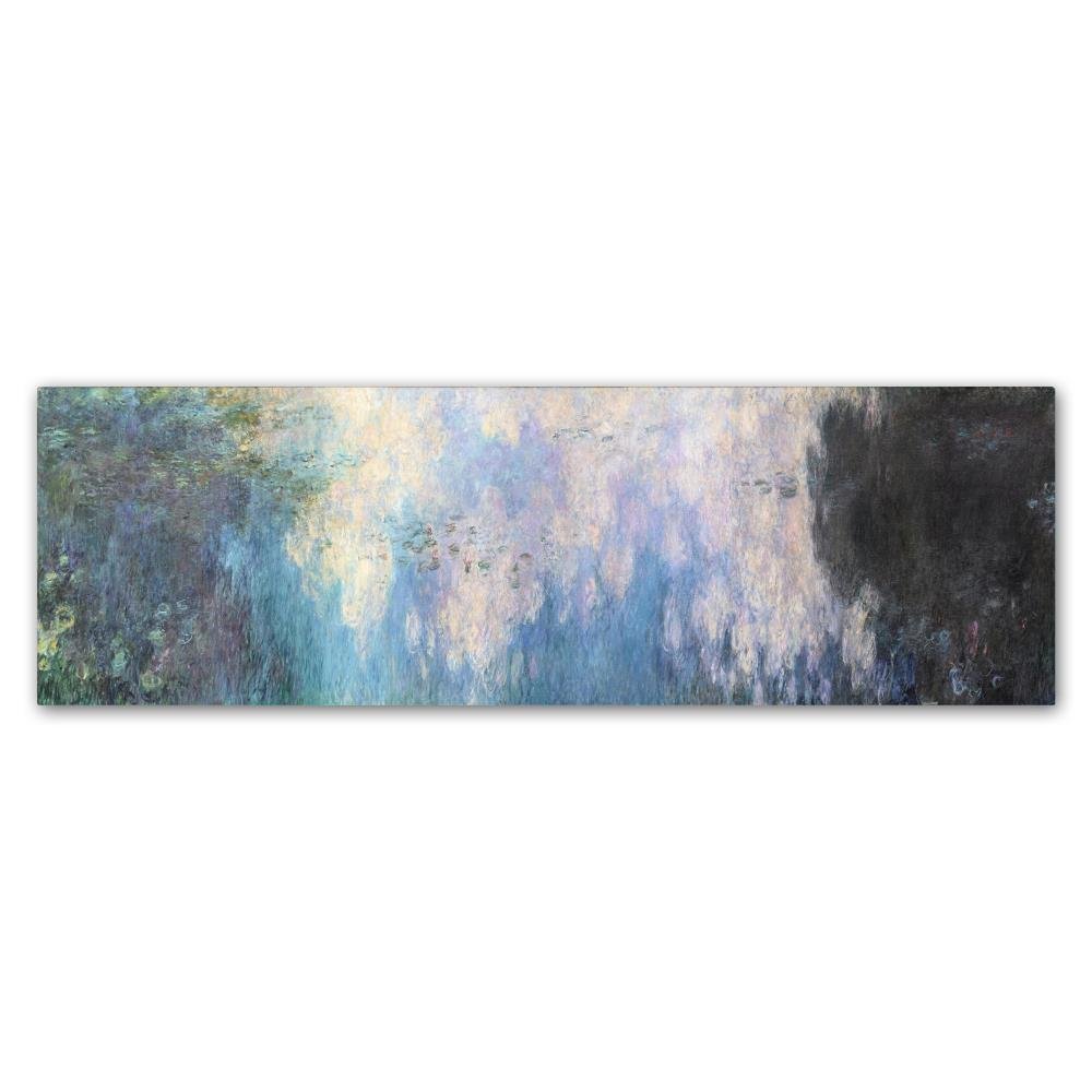 Canvas Wall Art - Monet 'The Water Lillies Clouds' Wall Art for Living Room, Bedroom, or Office Dcor by Trademark Fine Art