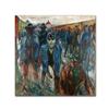 Workers On Their Way Home by Edvard Munch, 18x18-Inch Canvas Wall Art view 1