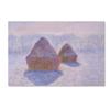 Trademark Fine Art Haystacks Effect of Snow and Sun Wall Dcor view 1