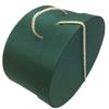 Sarah's Hat Boxes Classic Dark Green Hat Box  21.5" x 11.5" (Dia. x Ht.) Handmade in USA  Odorless Non-Toxic Adhesive, Cording Handle  Premium Storage for Hats & Accessories view 3