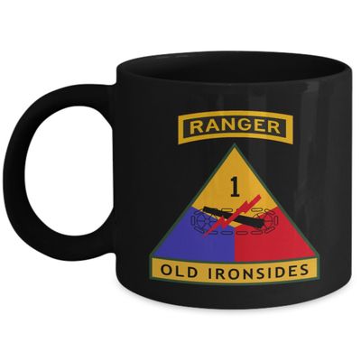 1st Armored Division Coffee Mug - 1st AD Ranger Tab