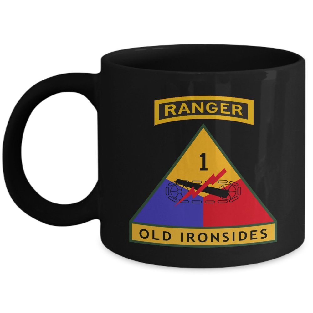 1st Armored Division Coffee Mug - 1st AD Ranger Tab