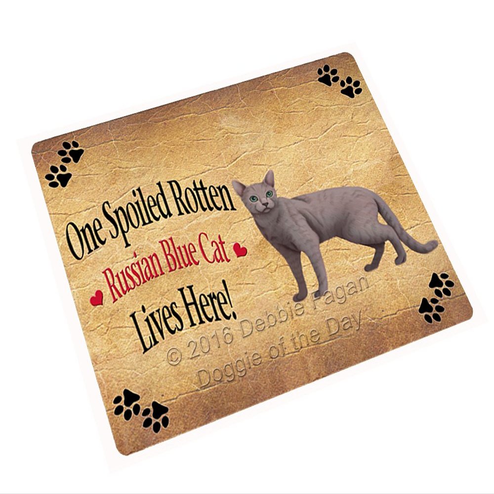 Russian Blue Spoiled Rotten Cat Refrigerator Magnet (8.7" x 11.5")