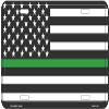 USA American Green Line Law Enforcement Military Aluminum License Plate Tag view 1