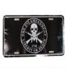 The 2nd Amendment Liberty or Death 1789 Skull Rifles Aluminum License Plate Tag view 1