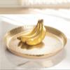 Red Co. 20 Large Round Decorative Antique Gold-Tone Aluminum Display and Serving Centerpiece Tray view 4