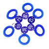 Melleco Plastic 35mm Session ID Plates Number Tag Hanger Slip with Key Split Ring and Spiral Coil Wrist Ring Lockers Pub Rest Sauna Shopping Mall Swimming Pool (1-80 with Spiral Coil Wrist Rings) view 1