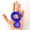 Melleco Plastic 35mm Session ID Plates Number Tag Hanger Slip with Key Split Ring and Spiral Coil Wrist Ring Lockers Pub Rest Sauna Shopping Mall Swimming Pool (1-80 with Spiral Coil Wrist Rings) view 2