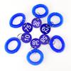 Melleco Plastic 35mm Session ID Plates Number Tag Hanger Slip with Key Split Ring and Spiral Coil Wrist Ring Lockers Pub Rest Sauna Shopping Mall Swimming Pool (1-80 with Spiral Coil Wrist Rings) view 4