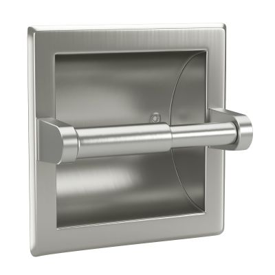 POKIM Recessed Toilet Paper Holder,Stainless Steel in Wall Toilet Paper Roll Holder for Bathroom Insert Design with Mounting Bracket,Commercial Toilet Tissue Dispensers Wall Mount,Brushed Nickel