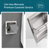 POKIM Recessed Toilet Paper Holder,Stainless Steel in Wall Toilet Paper Roll Holder for Bathroom Insert Design with Mounting Bracket,Commercial Toilet Tissue Dispensers Wall Mount,Brushed Nickel view 2