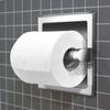 Smack Polished Chrome Recessed Toilet Paper Holder, Bathroom Wall Mount Recessed Toilet Tissue Roll Paper Holder Include Rear Mounting Bracket view 2