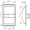 Smack Polished Chrome Recessed Toilet Paper Holder, Bathroom Wall Mount Recessed Toilet Tissue Roll Paper Holder Include Rear Mounting Bracket view 4