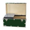 C&N Footlockers - Large Undergrad Storage Trunk w/Tray - Made in the USA - Only STEEL Footlocker on Amazon - Durable Chest with Lid Stay - 32 x 18 x 16.5 Inches (Dark Green) view 1