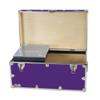 C&N Footlockers - Large Undergrad Storage Trunk w/Tray - Made in the USA - Only STEEL Footlocker on Amazon - Durable Chest with Lid Stay - 32 x 18 x 16.5 Inches (Purple) view 1