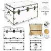 C&N Footlockers - Large Undergrad Storage Trunk w/Tray - Made in the USA - Only STEEL Footlocker on Amazon - Durable Chest with Lid Stay - 32 x 18 x 16.5 Inches (Purple) view 2