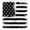 Ambesonne United States Shower Curtain, Grunge Aged Black and White American Flag Independence Fourth of July Design, Cloth Fabric Bathroom Decor Set with Hooks, 69" W x 75" L, Black White view 2