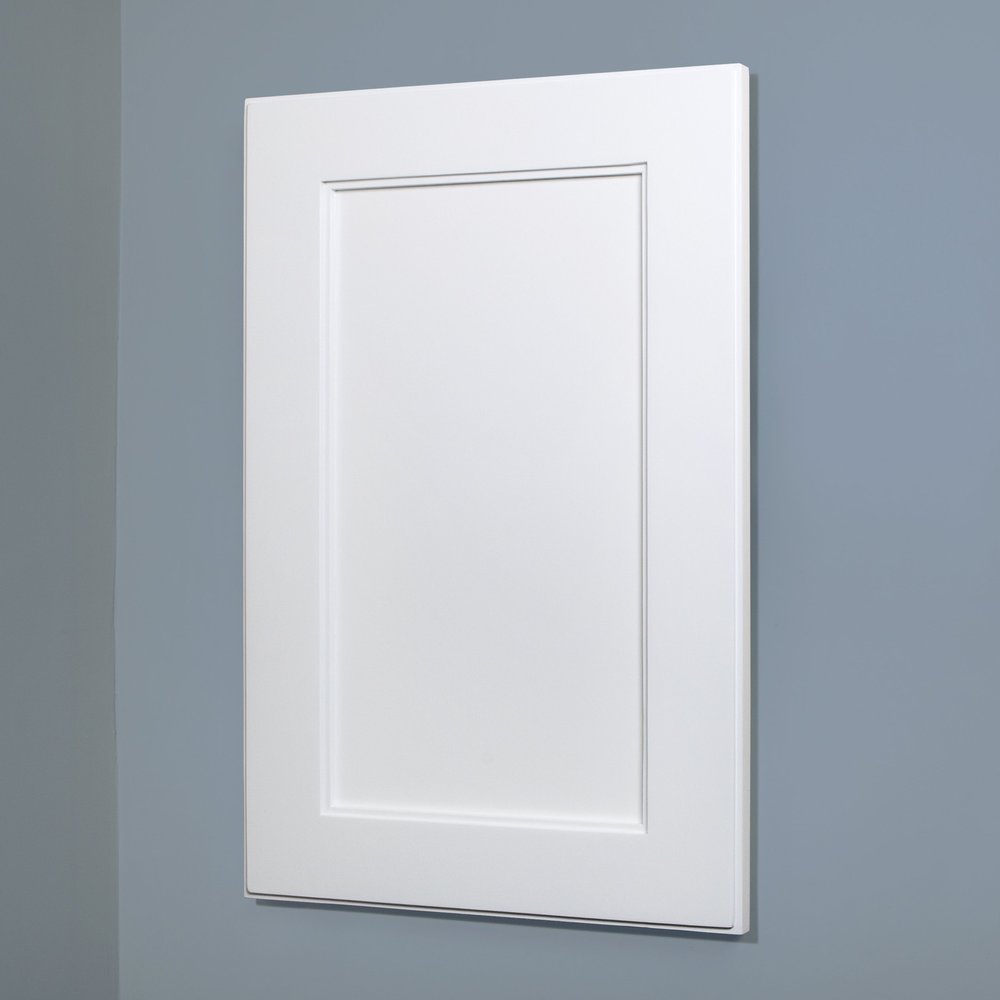 Fox Hollow Furnishings 14 x 24 Recessed Shaker Style Medicine Cabinet No Mirror, in-Wall Medicine Cabinets Without Mirror, Wood Mirrorless Concealed Hidden Medicine Cabinet NO MDF, White/Smooth Panel