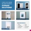 Fox Hollow Furnishings 14 x 24 Recessed Shaker Style Medicine Cabinet No Mirror, in-Wall Medicine Cabinets Without Mirror, Wood Mirrorless Concealed Hidden Medicine Cabinet NO MDF, White/Smooth Panel view 4