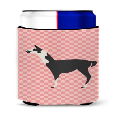 Caroline's Treasures BB7918MUK Llama Q' Ara Pink Check Michelob Ultra Hugger for slim cans, Slim Can, Multicolor