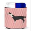 Caroline's Treasures BB7918MUK Llama Q' Ara Pink Check Michelob Ultra Hugger for slim cans, Slim Can, Multicolor view 1