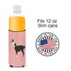 Caroline's Treasures BB7918MUK Llama Q' Ara Pink Check Michelob Ultra Hugger for slim cans, Slim Can, Multicolor view 4