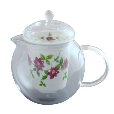 Arita Ware FC-550C Celand Glass, Stylish Pot, Clematis