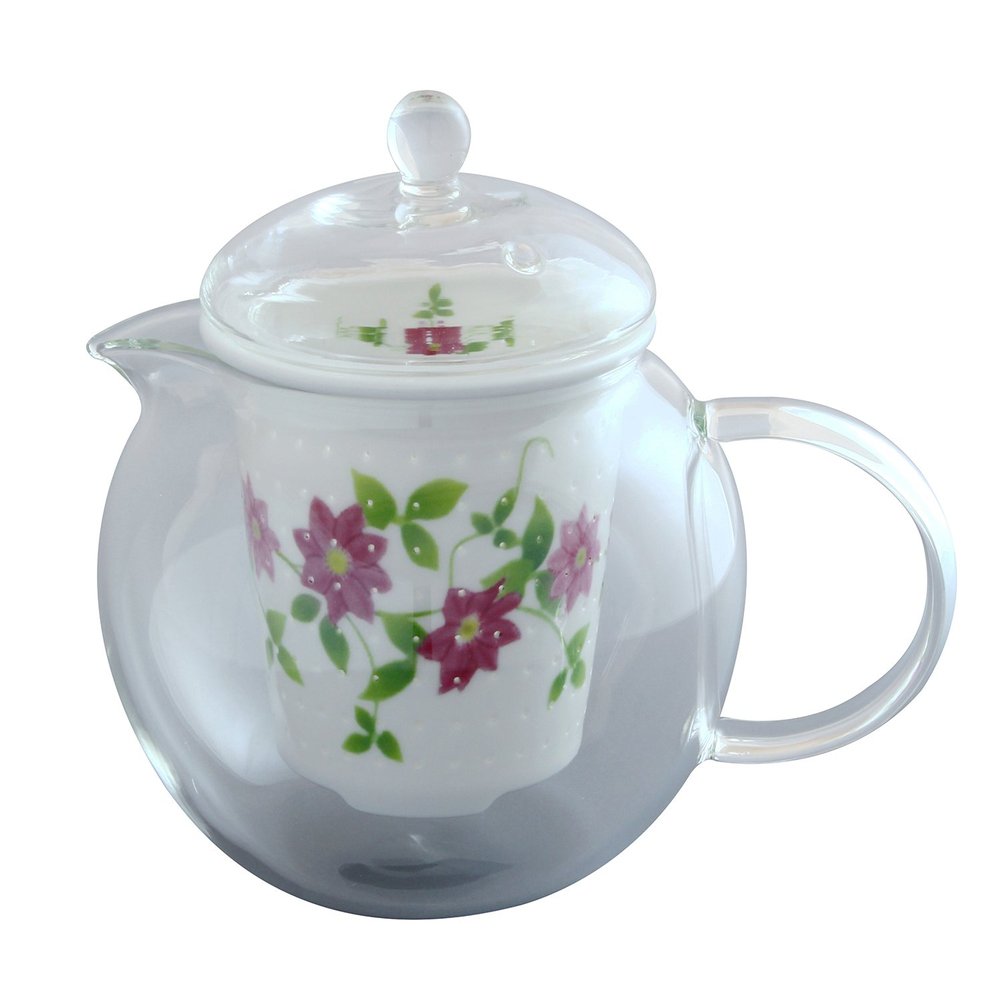 Arita Ware FC-550C Celand Glass, Stylish Pot, Clematis