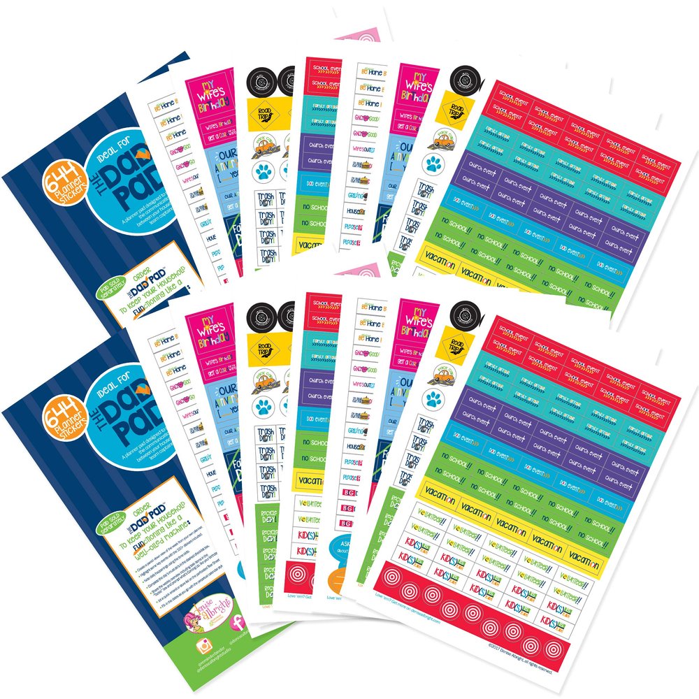 1,288 Planner Stickers Dad Calendar, Appointment & Reminder Stickers for Men Birthday, Anniversary, Holiday, Date Night, Family Events & to-Do