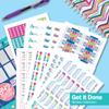 684 Planner Stickers Get It Done Productivity & to-Do Reminder Stickers (2 Sets, 342 Each) Checklist, Work, Project, Due Date & Goal Tracking for Planners view 2