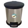 New 1.3 Gallon Round Stainless Steel Step Trash Can Waste Basket Featuring Your Choice of a Novelty Themed Logo! (Trout) view 1