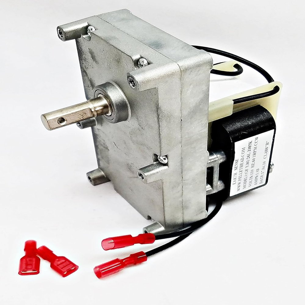 King Ashley 80488 Auger Feed Motor Fits 5500 5502 5510 AP 5770 AP5790 American Harvest 6033 6035 6037 6039 6041 Vogelzang VG5790 VG5770 1 RPM W/Hole Counter Clockwise 80457