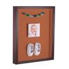 ArtToFrames 14 x 18 Inch Shadow Box Picture Frame, with a Verlinga Brown 1'' Shadowbox Frame and Red Orange Mat view 1