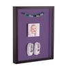 ArtToFrames 12 x 12 Inch Shadow Box Picture Frame, with a Satin Black 1'' Shadowbox Frame and Grape Mat view 1
