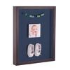 ArtToFrames 14 x 18 Inch Shadow Box Picture Frame, with a Melinga Oak Gray 1'' Shadowbox Frame and Midnight Blue Mat view 1