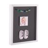 ArtToFrames 18 x 36 Inch Shadow Box Picture Frame, with a Satin White 1'' Shadowbox Frame and Charcoal Mat view 1