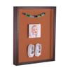 ArtToFrames 18 x 36 Inch Shadow Box Picture Frame, with a Verlinga Brown 1'' Shadowbox Frame and Red Orange Mat view 1