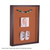 ArtToFrames 18 x 36 Inch Shadow Box Picture Frame, with a Verlinga Brown 1'' Shadowbox Frame and Red Orange Mat view 3