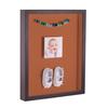 ArtToFrames 14 x 18 Inch Shadow Box Picture Frame, with a Melinga Oak Gray 1'' Shadowbox Frame and Red Orange Mat view 1