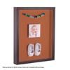 ArtToFrames 14 x 18 Inch Shadow Box Picture Frame, with a Melinga Oak Gray 1'' Shadowbox Frame and Red Orange Mat view 3