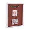 ArtToFrames 18 x 36 Inch Shadow Box Picture Frame, with a Satin White 1'' Shadowbox Frame and Cognac Mat view 1