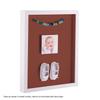 ArtToFrames 18 x 36 Inch Shadow Box Picture Frame, with a Satin White 1'' Shadowbox Frame and Cognac Mat view 3