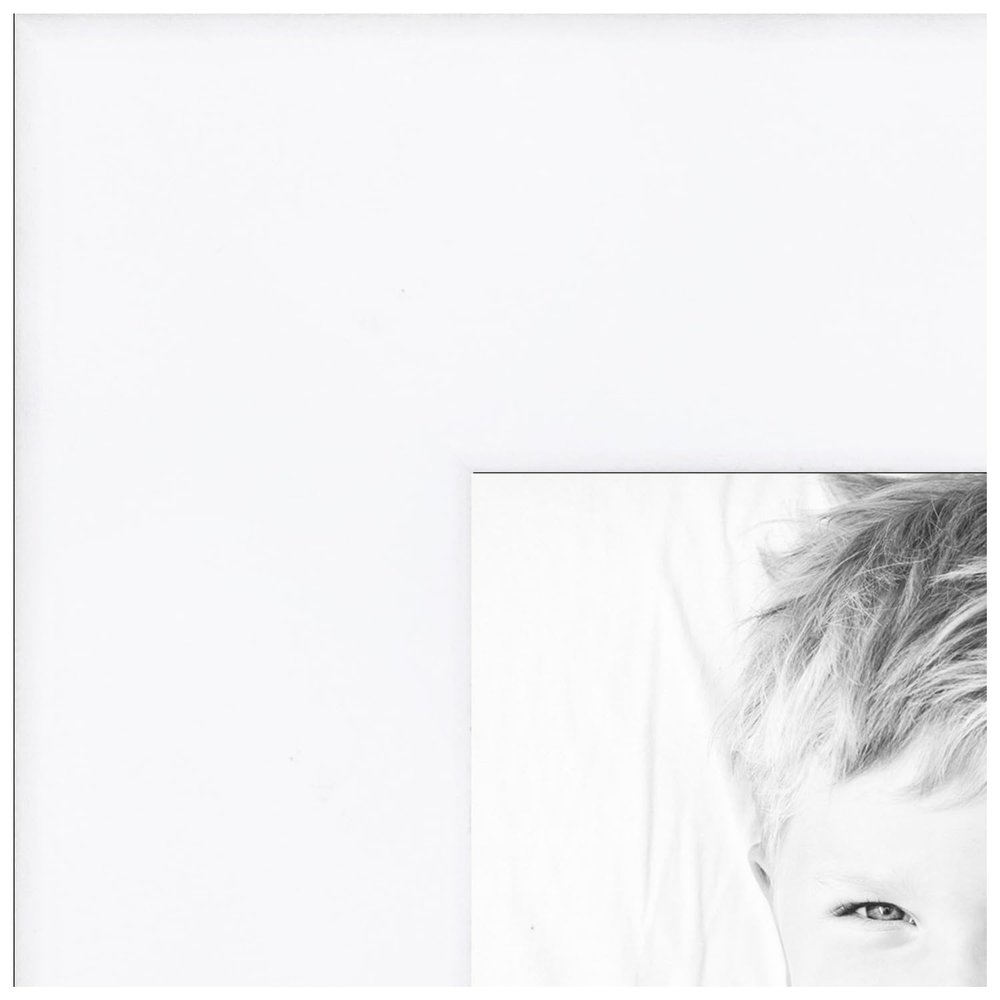 ArtToFrames 7x13 Inch White Picture Frame, This 1.00 Inch Custom Wood Poster Frame is Satin White - Comes with Regular Glass and Corrugated Backing (2WOM0066-83412-YWTW-7x13)