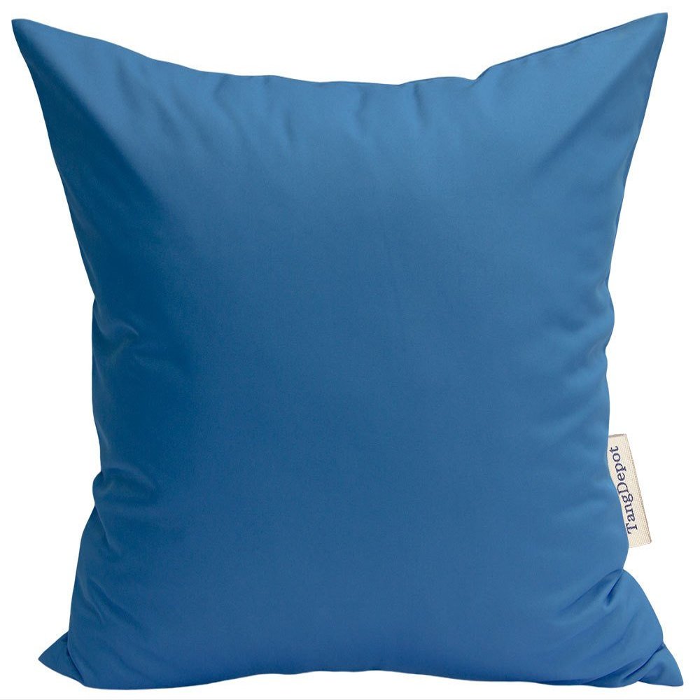 TangDepot Luxury Faux Silkhrow Pillow Cover 16x16 Middle Blue