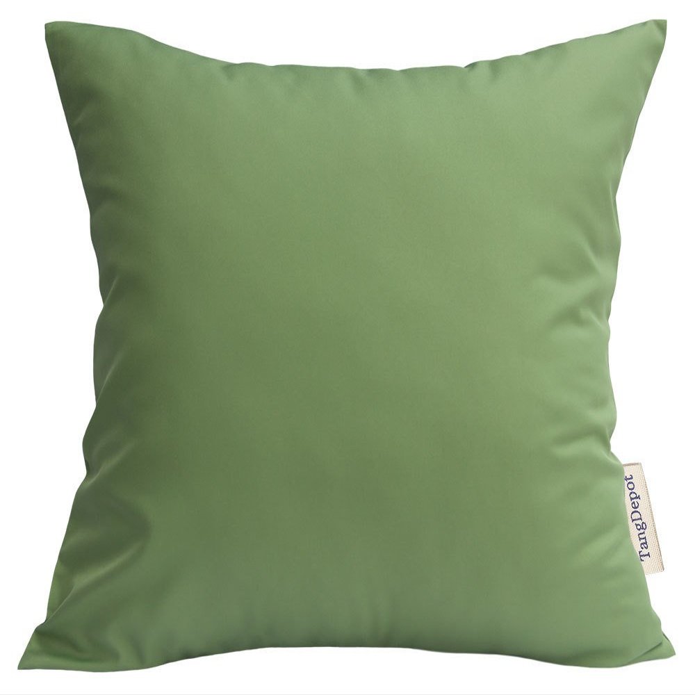 TangDepot Luxury Faux Silkhrow Pillow Cover 14x14 Sage