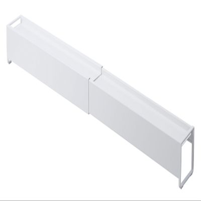 (Yamazaki) KT-PL CC WH Telescopic Exhaust Cover with Shelf, W44.5D8H7.2cm, wht