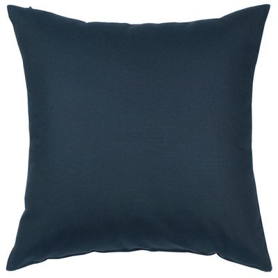 TangDepot Luxury Faux Silkhrow Pillow Cover 12x18 Blue Black